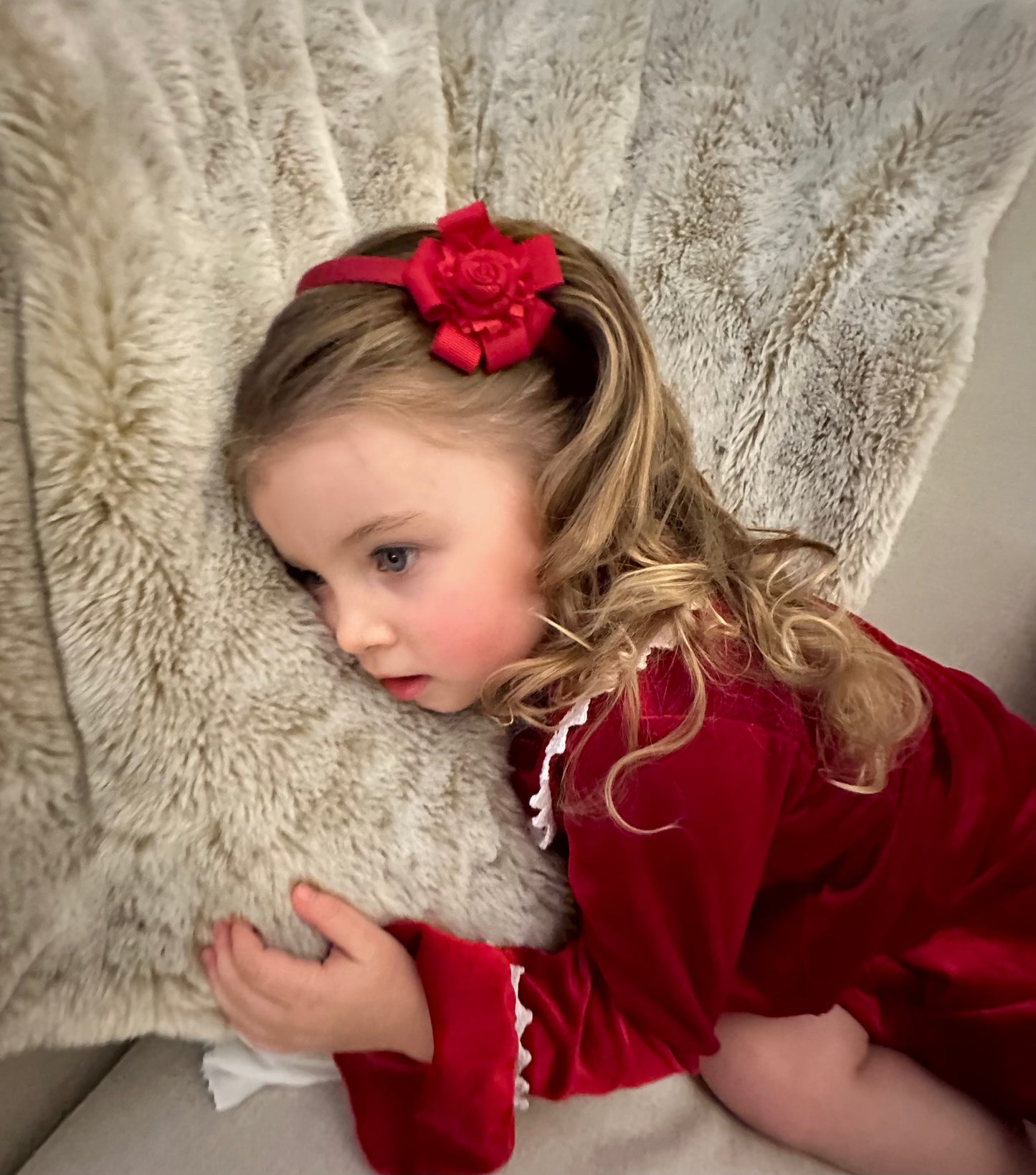 Christmas Nightdress - Red Velvet Christmas Nightgown - Little Babybox