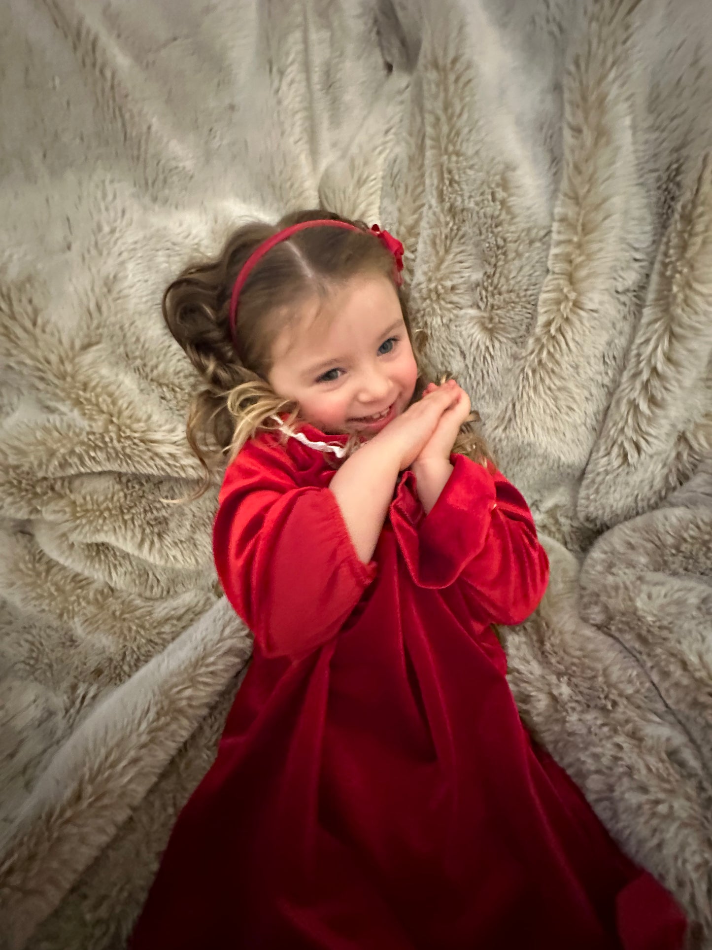 Christmas Nightdress - Red Velvet Christmas Nightgown - Little Babybox