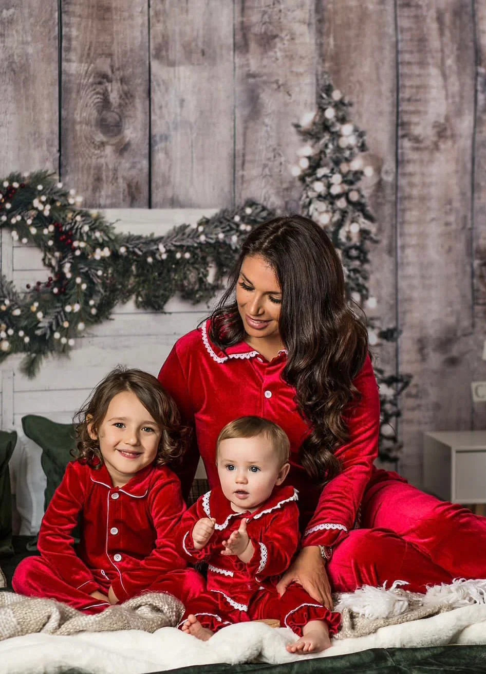 Christmas Pyjamas - Red Velvet Christmas PJs - Girls - Little Babybox