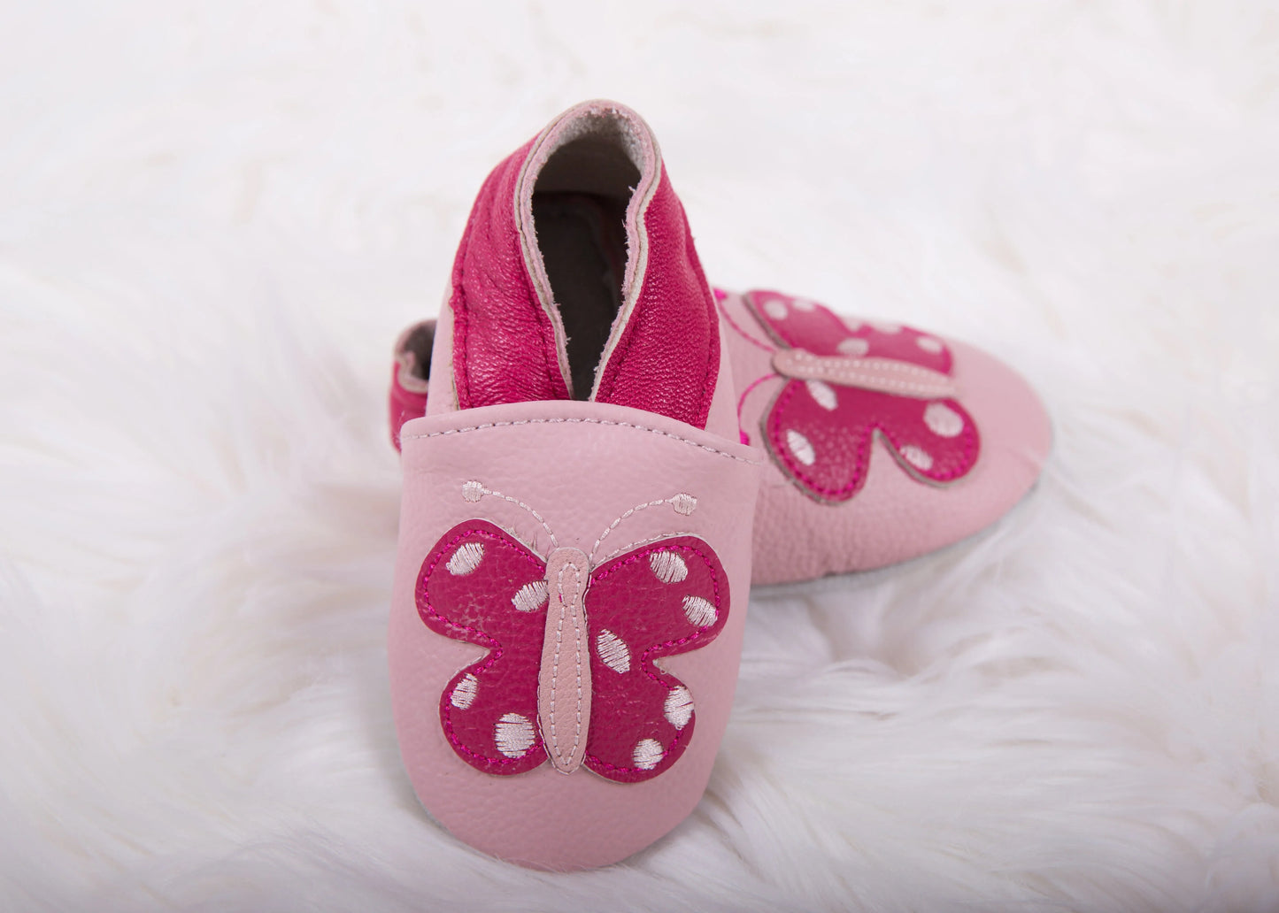 First Steps Shoes for Baby - Pink Butterfly - Little Babybox