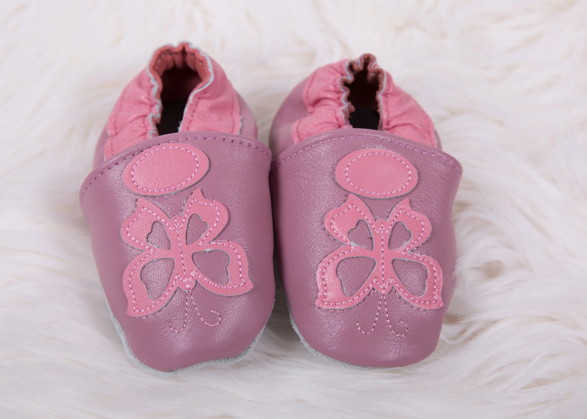 First Steps Baby Shoes - Two shades of Pink - Little Babybox