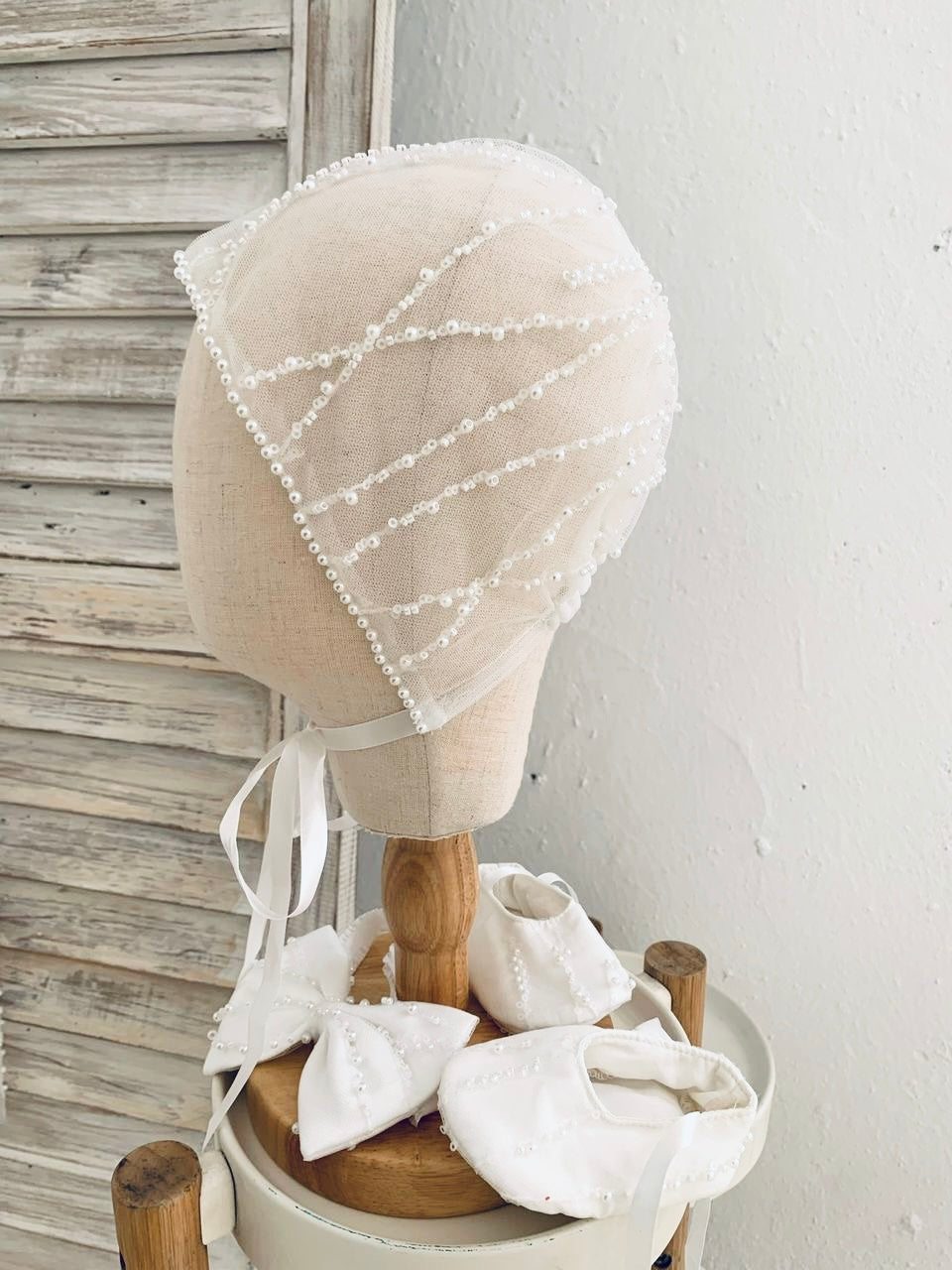 Darcy Heirloom Christening Gown Accessories  - Little Babybox