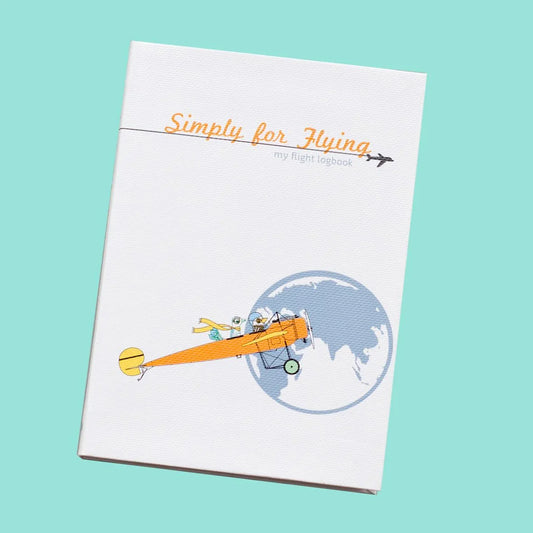 Image showing front cover of the Simply for Flying Logbook - Little Babybox