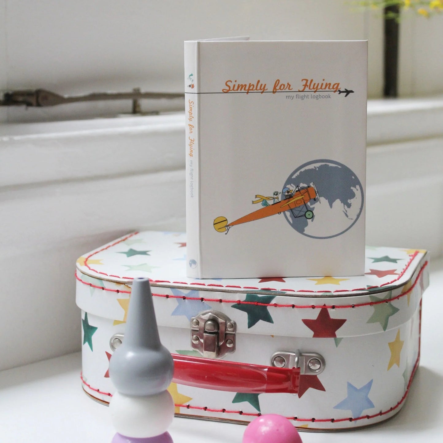 The Simply for Flying Logbook for children on mini travel suitcase- Little Babybox