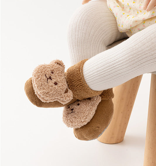 Little Teddy Slipper Socks