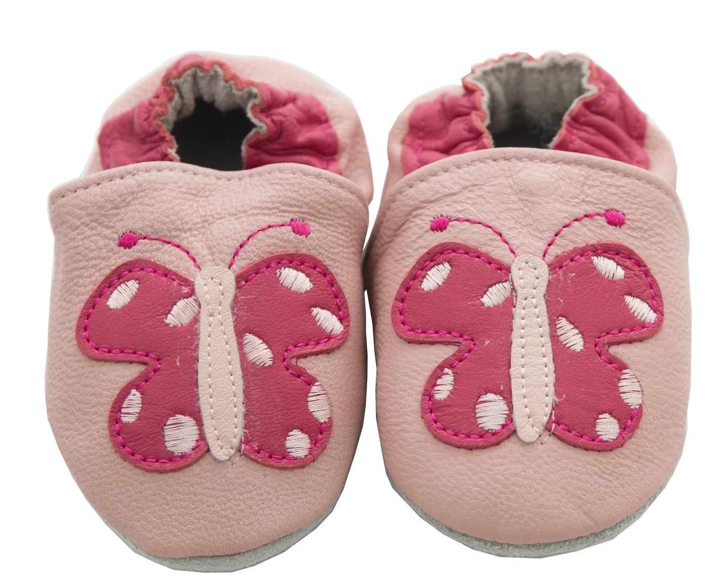 Close up shot of  ink Butterfly Pre-walker baby shoes- Little Babybox