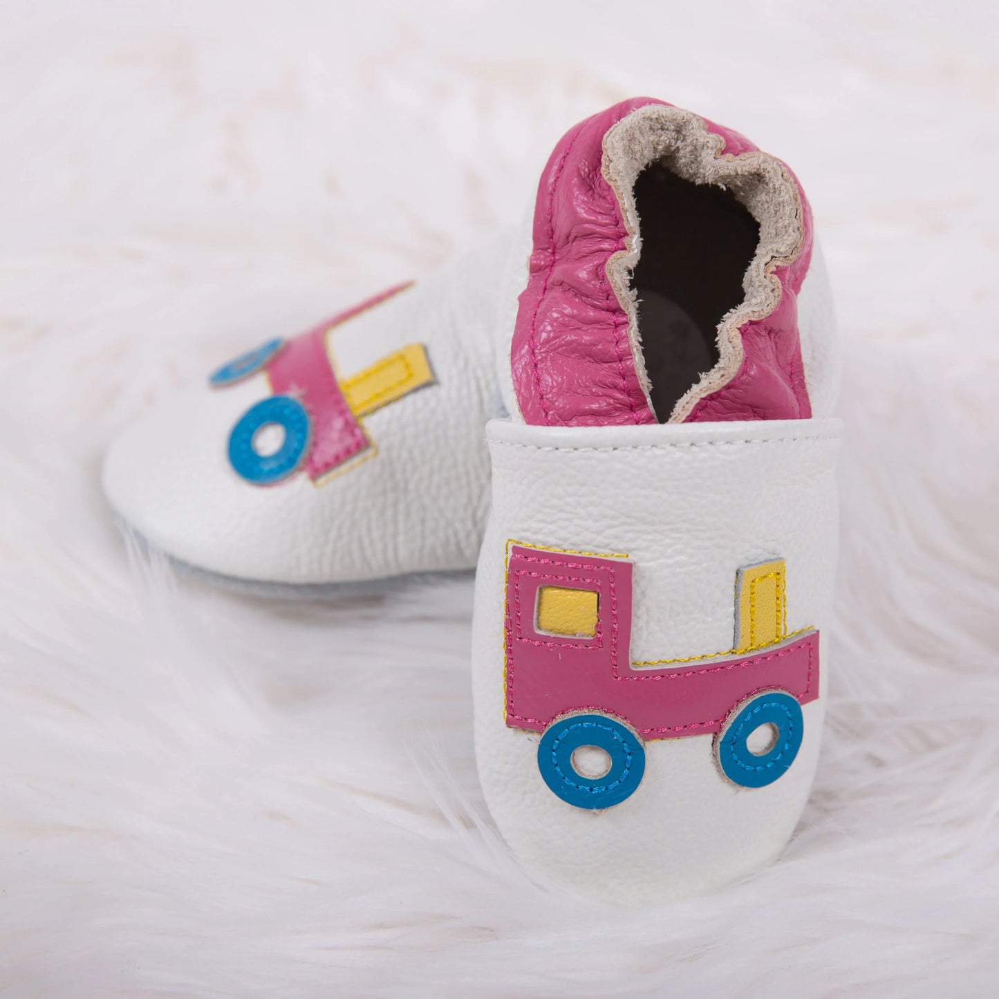 Pre-Walker Baby Shoes front and side view - Little Train - Little Babybox